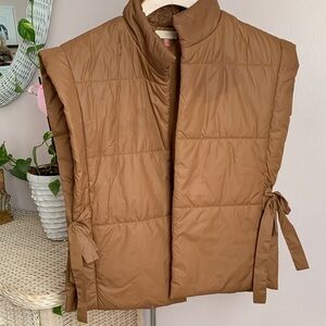 Pilcro Tan Quilted Vest